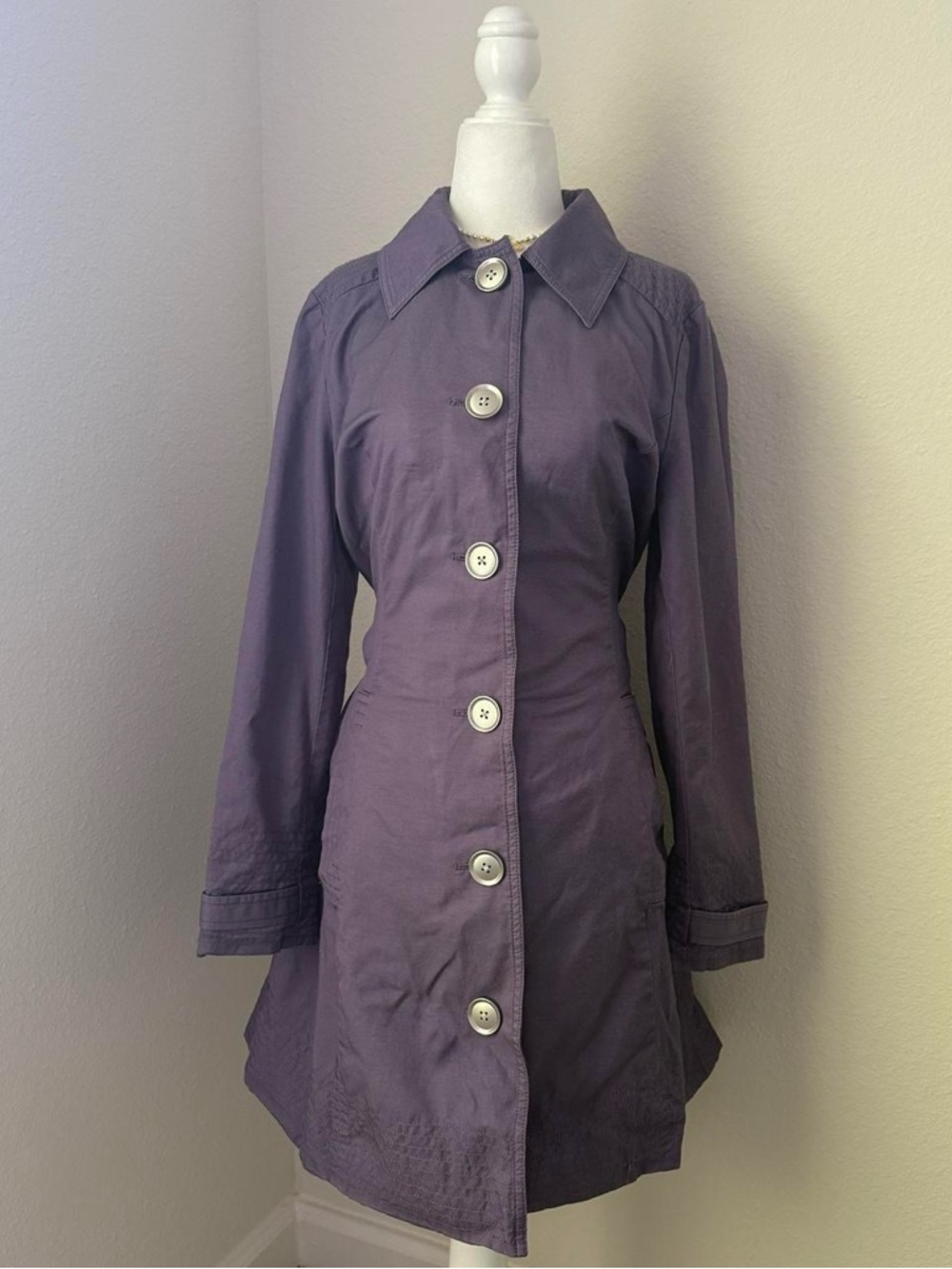 Apt. 9 Purple Peacoat - Picture 1 of 6